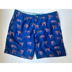Bonobos Men's 7 Inch Inseam Lined Beach Trunks Swim Shorts Blue 31 Swim S Tiger